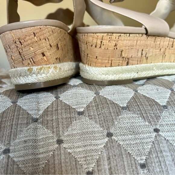 Marc Fisher Faythe Silver Studded Straps Cork Soles Platform Sandals Women’s 8.5 - Picture 10 of 15